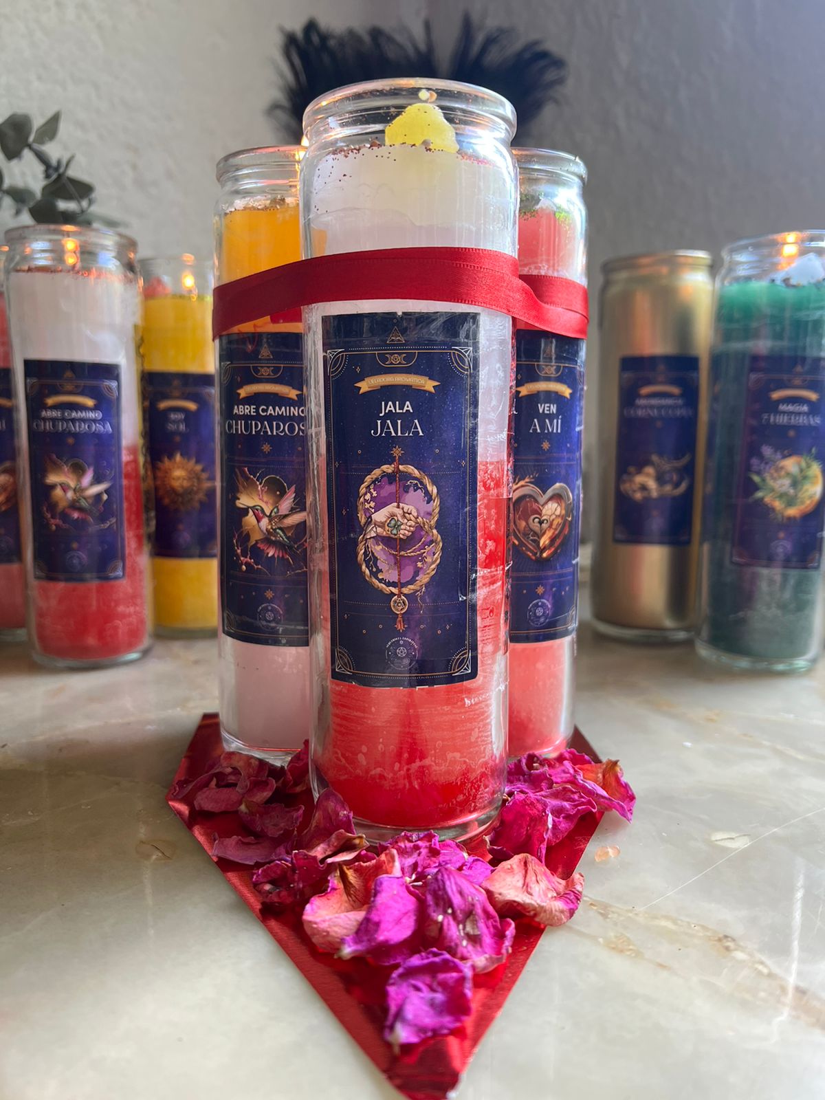 Triada de Veladora Esotérica de Amor